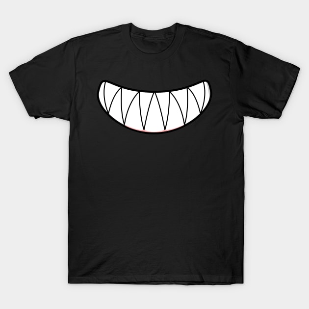 Creepy Monster Teeth Smile T-Shirt by mikels